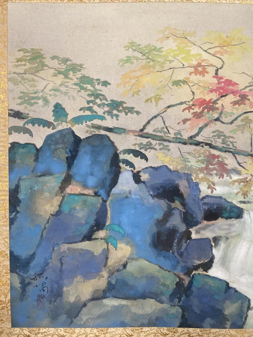 ☆美品 掛け軸 邨田丹陵作 ひな祭り図 共箱 縁起物 桃の節句