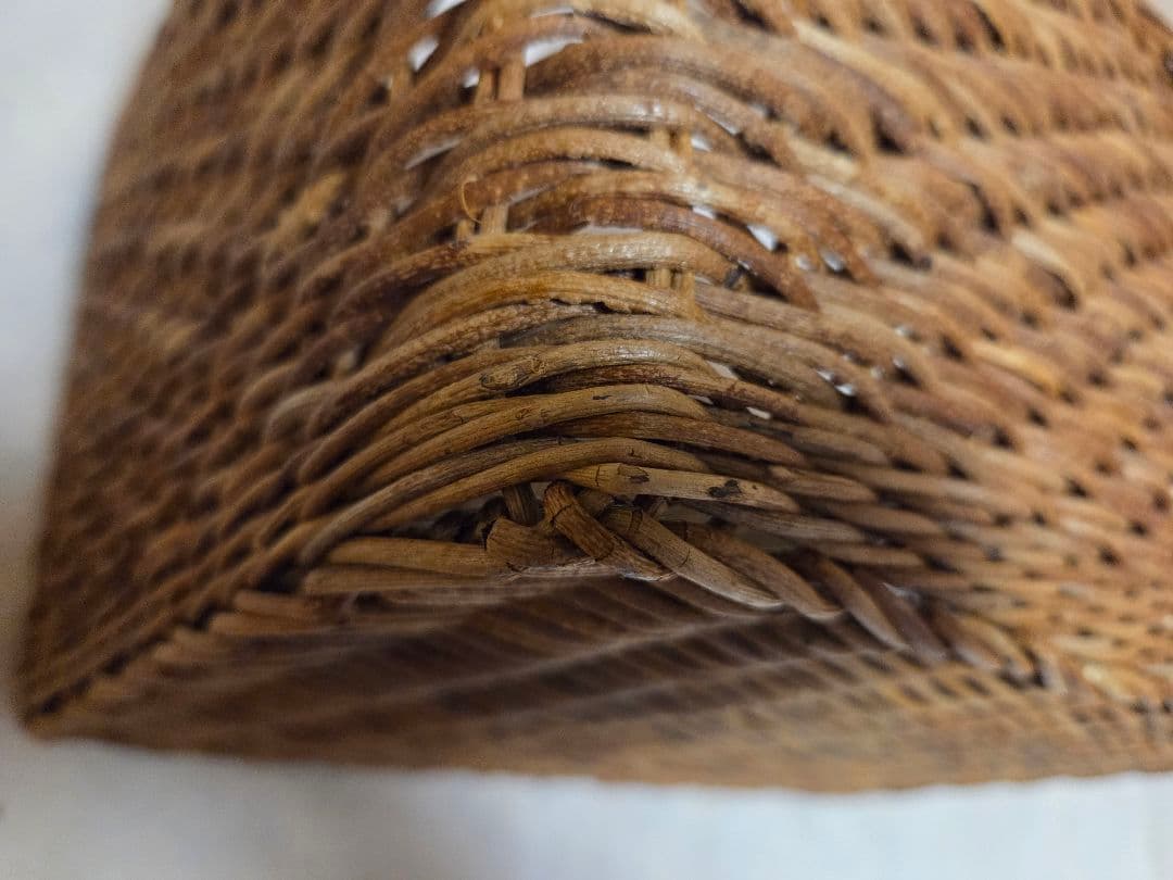 あけび 特大バスケット 宮本工芸購入 蓋なし　29×41cm