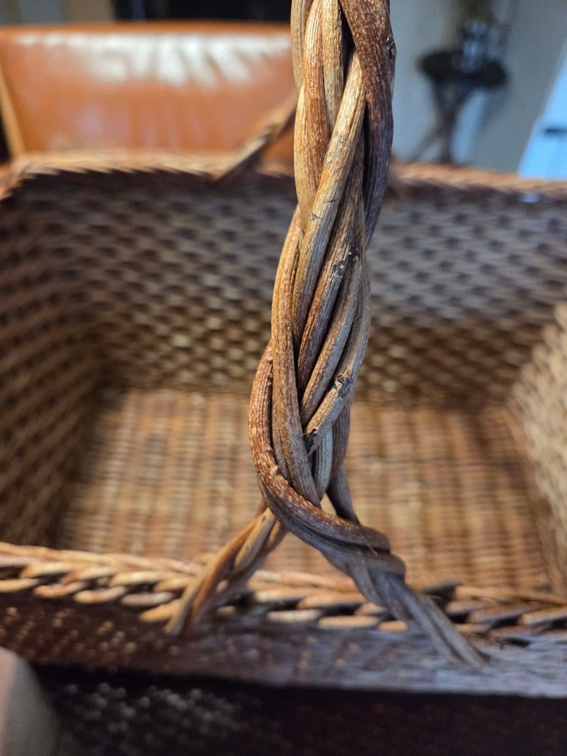 あけび 特大バスケット 宮本工芸購入 蓋なし　29×41cm