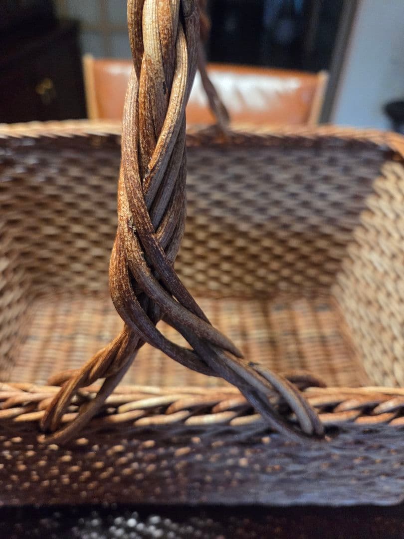 あけび 特大バスケット 宮本工芸購入 蓋なし　29×41cm