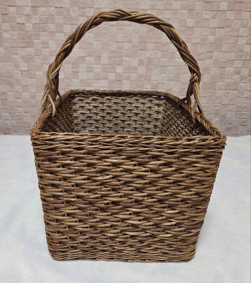 あけび 特大バスケット 宮本工芸購入 蓋なし　29×41cm