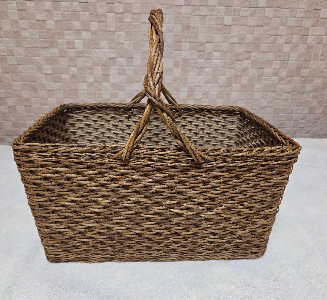 あけび 特大バスケット 宮本工芸購入 蓋なし　29×41cm