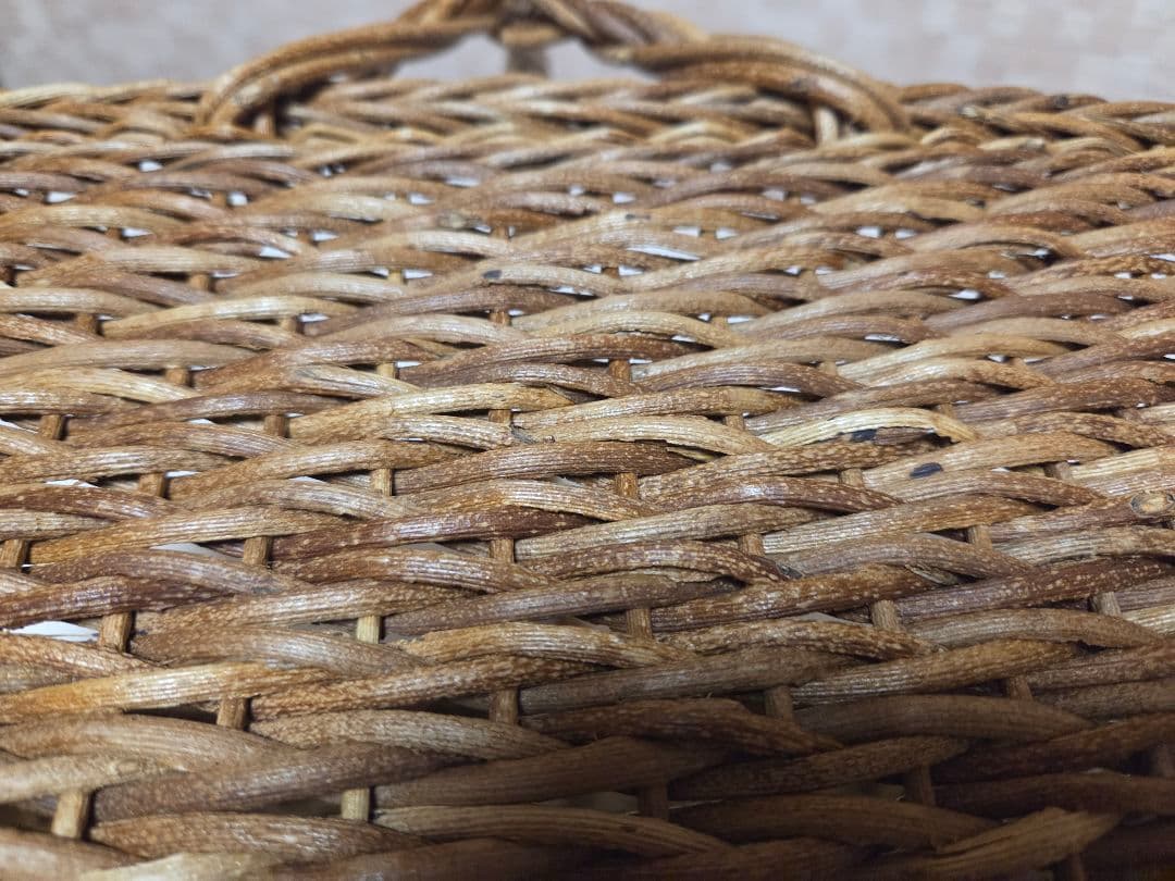 あけび 特大バスケット 宮本工芸購入 蓋なし　29×41cm