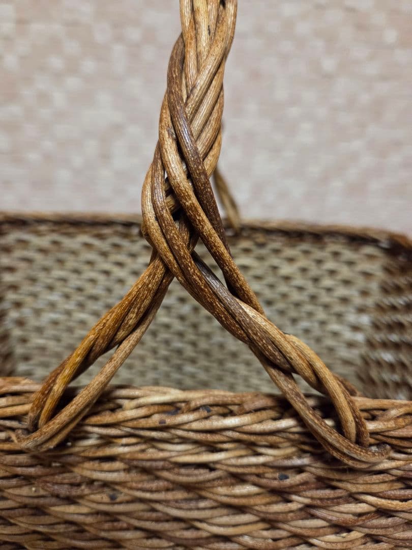 あけび 特大バスケット 宮本工芸購入 蓋なし　29×41cm