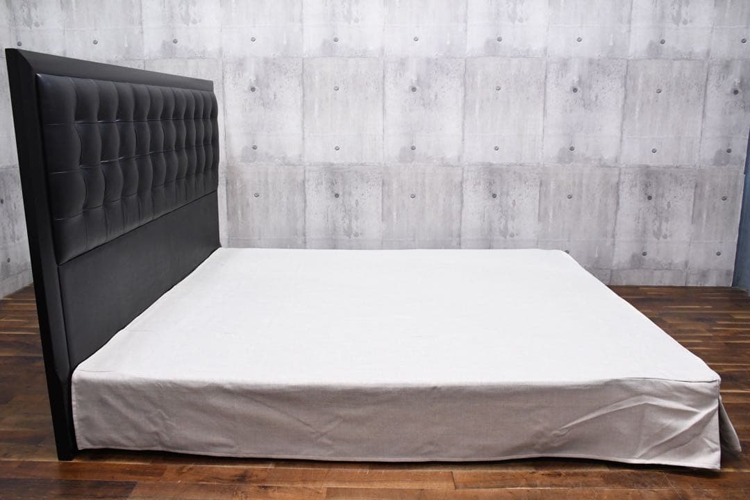 DLK90 展示品 シモンズ 本革ヘッドボード ボトム キングベッド フレーム