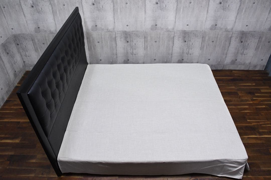 DLK90 展示品 シモンズ 本革ヘッドボード ボトム キングベッド フレーム