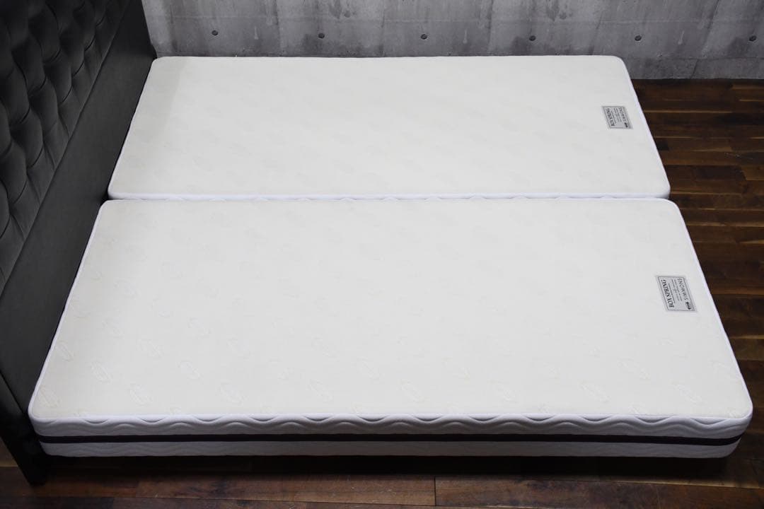 DLK90 展示品 シモンズ 本革ヘッドボード ボトム キングベッド フレーム