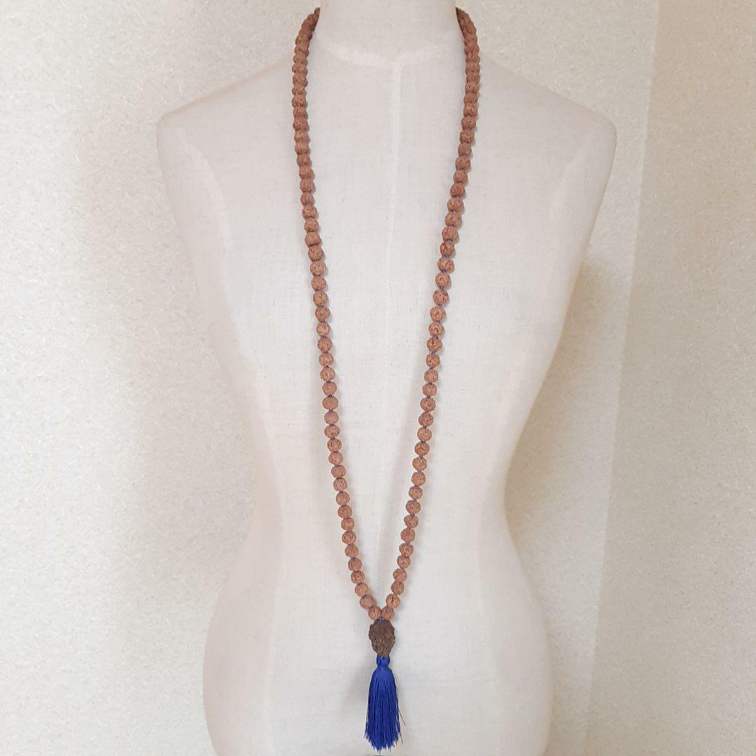 ルドラクシャ ノンムキ 108マーラー グルビーズ2ムキ 0面 0ムキ ヨガ