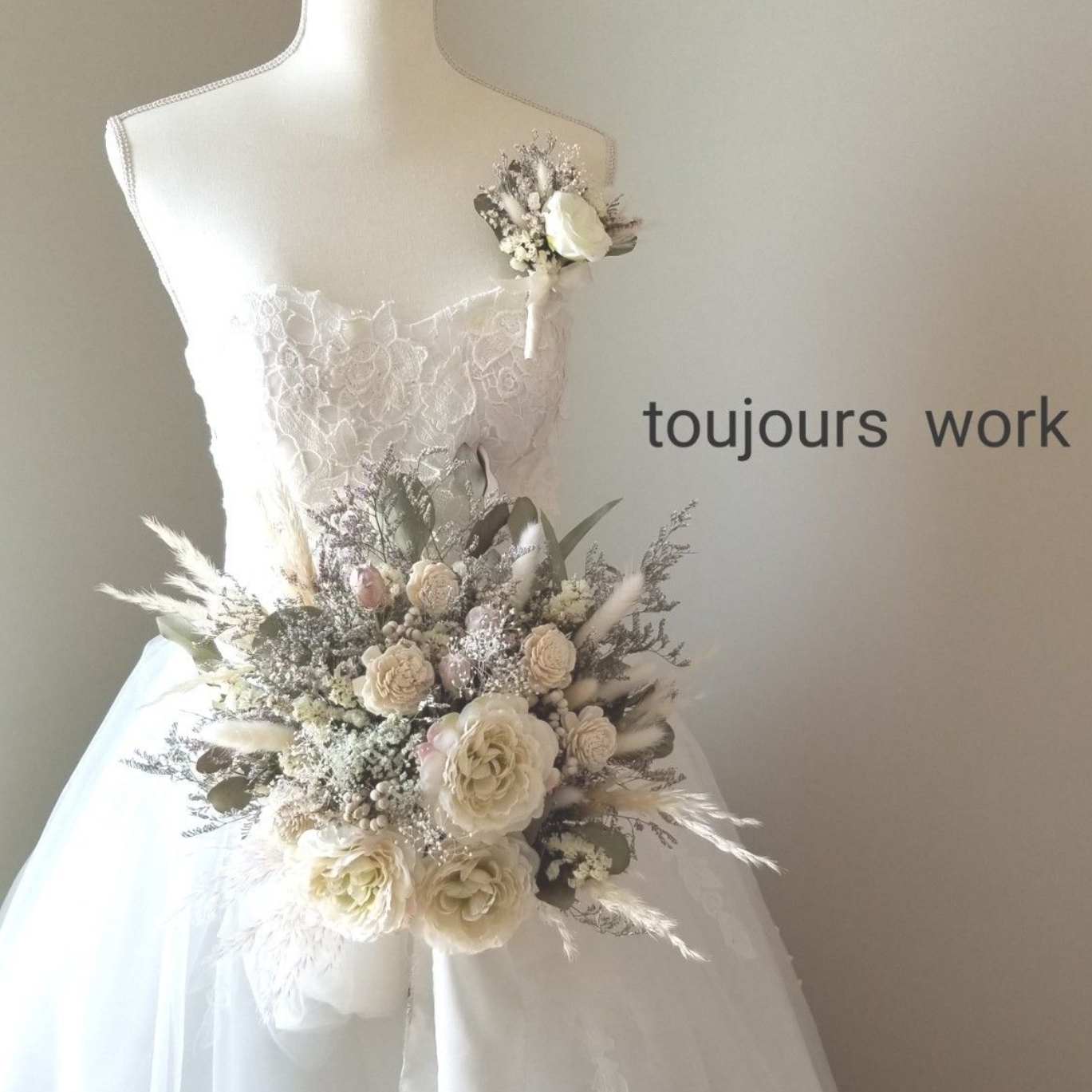 ◇ホワイト&グリーンブーケ◇ブーケ◇ウェディングブーケ◇ブライダル