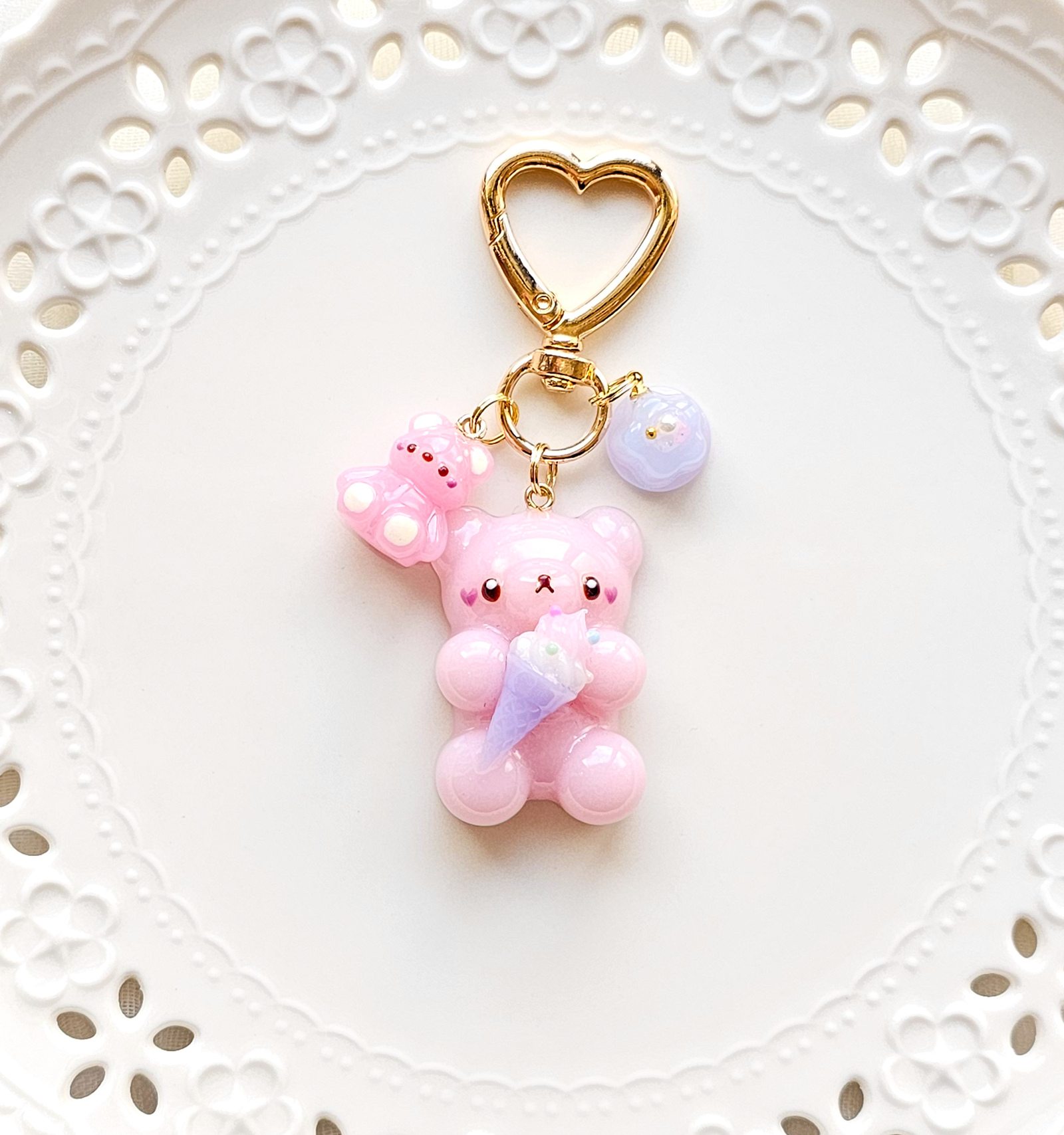 B品メロンパンくまちゃん🐻キーホルダーฅ(o'ⓛ'o)ฅ - Yuzu to Momo