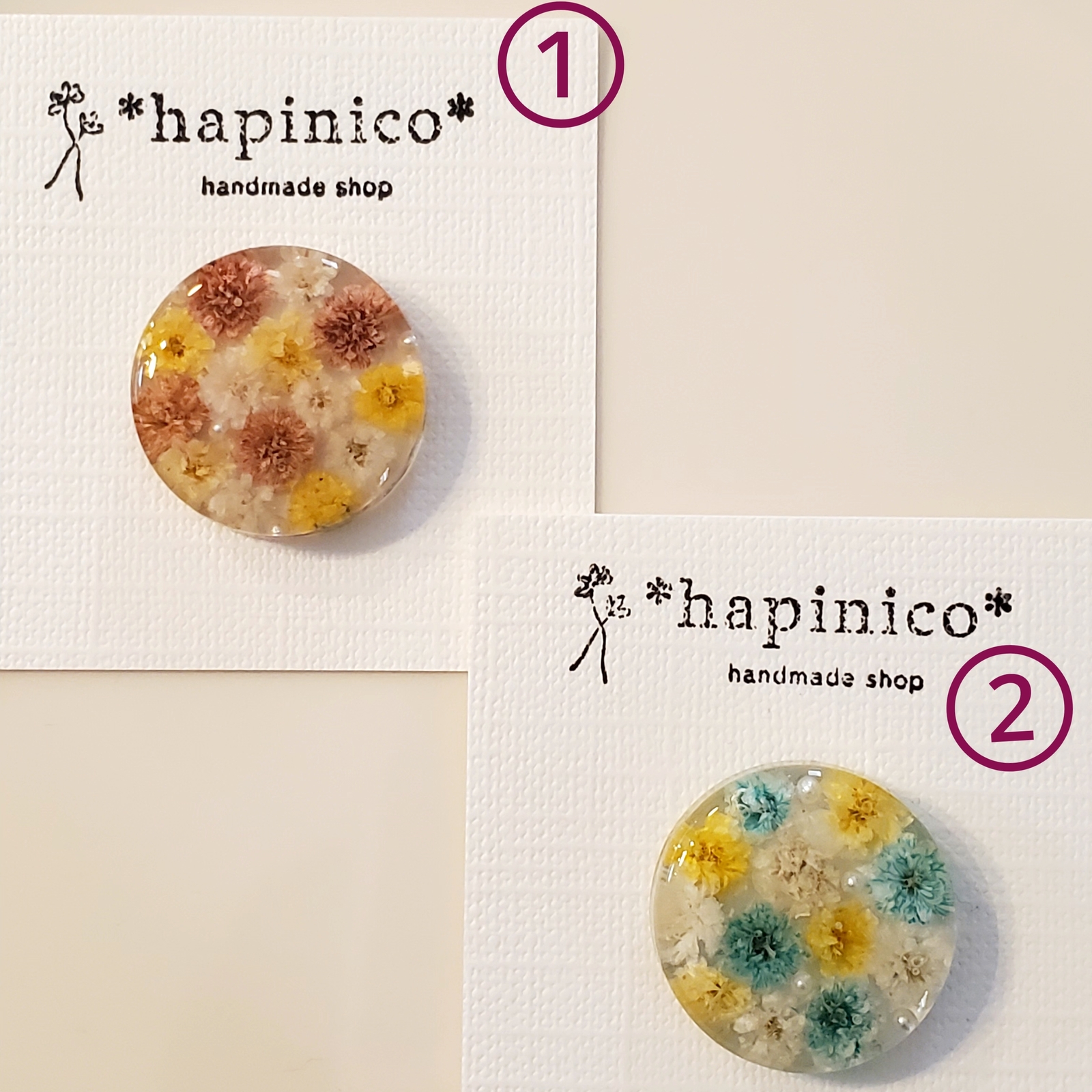 ☆新色登場☆ドライフラワーが咲くレジンヘアゴム - *ハピニコ