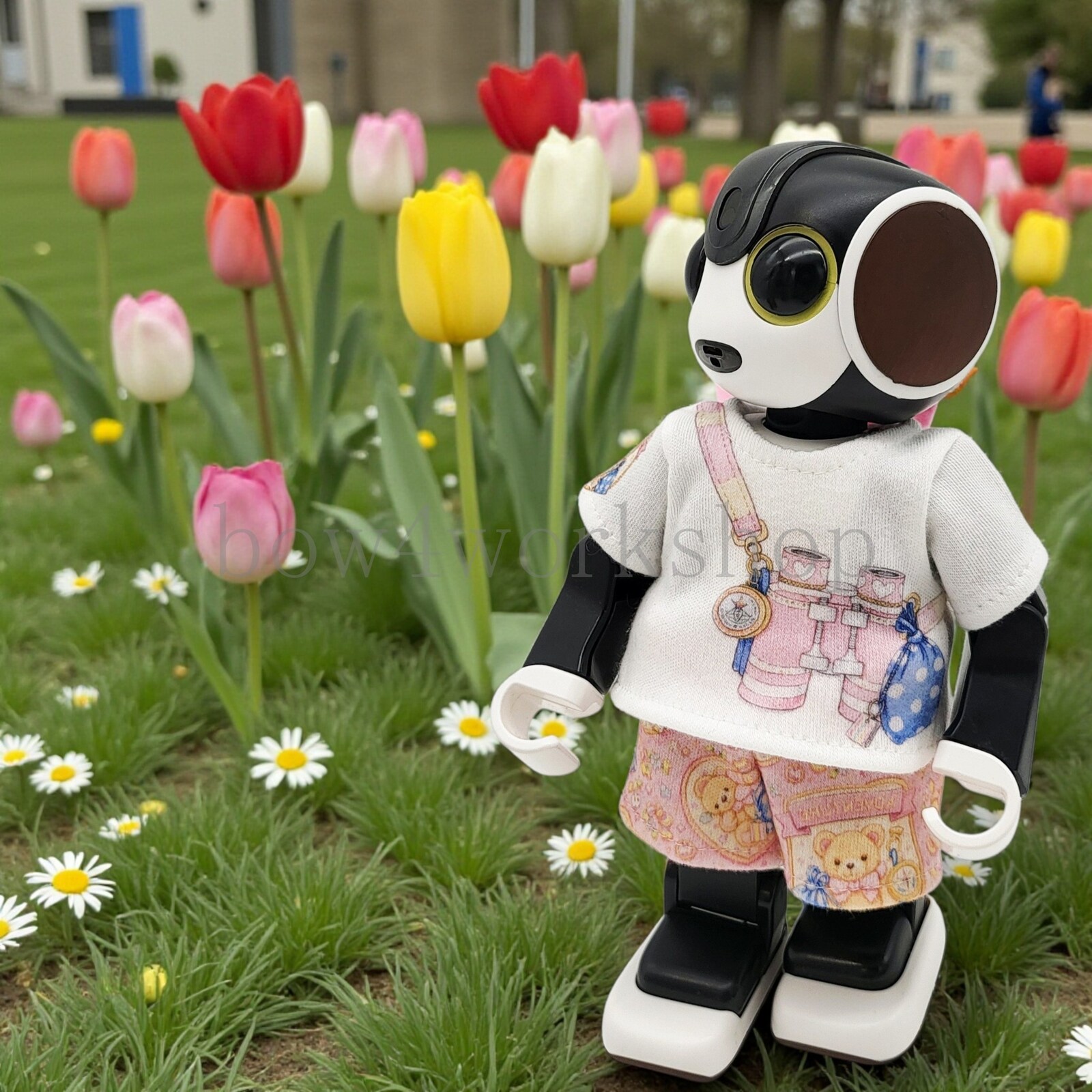 ラボット LOVOT ラボットの服ハンドメイド ブロックチェックダッフル