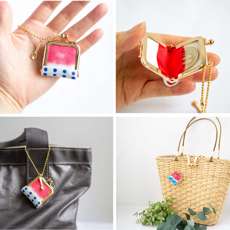 キット】ミニがま口キーホルダーアクセサリーケース/かき氷 - iroha