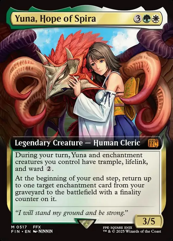 Yuna, Hope of Spira (Borderless) (Surge Foil) • Universes Beyond