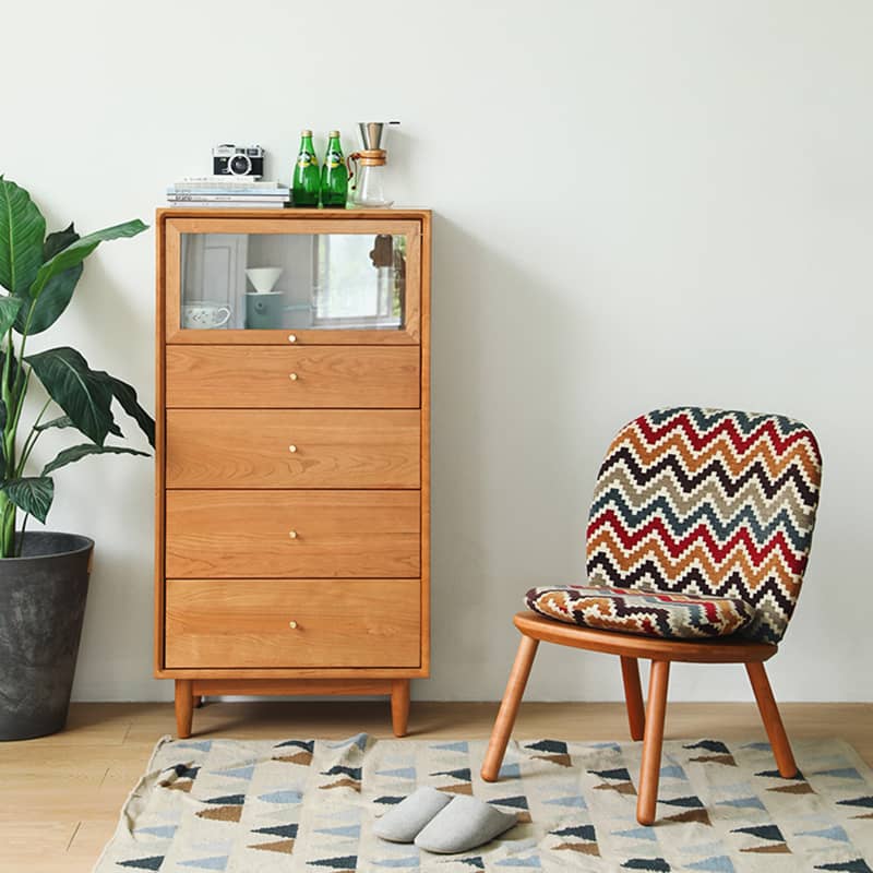 タンス チェスト 5段 チェリー材 無垢材