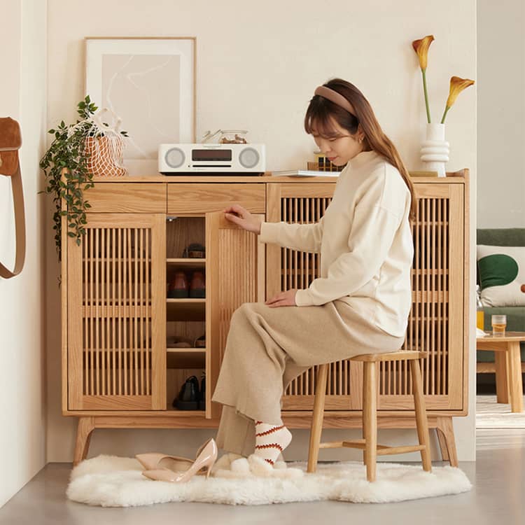 下駄箱 ルーバー扉 シューズラック シューズボックス 玄関収納