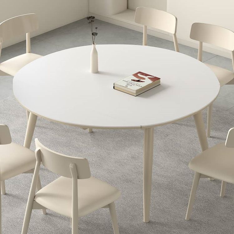 ダイニングテーブル 北欧 伸長 食卓 伸縮テーブル セラミック 丸