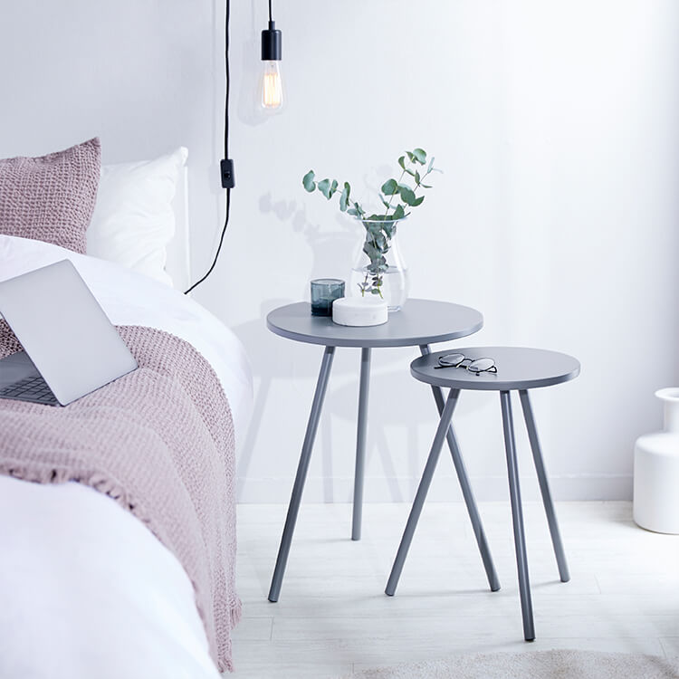 ネストテーブル2個セット サイドテーブル 丸テーブル | 【公式】LOWYA