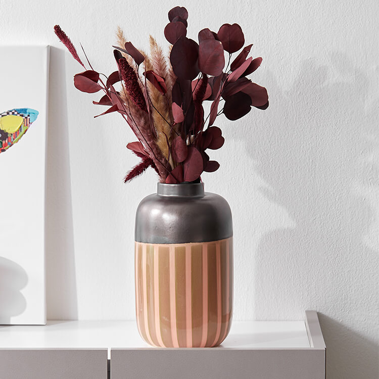 KARE モッカ ストライプ フラワーベース 花瓶 | 【公式】LOWYA(ロウヤ