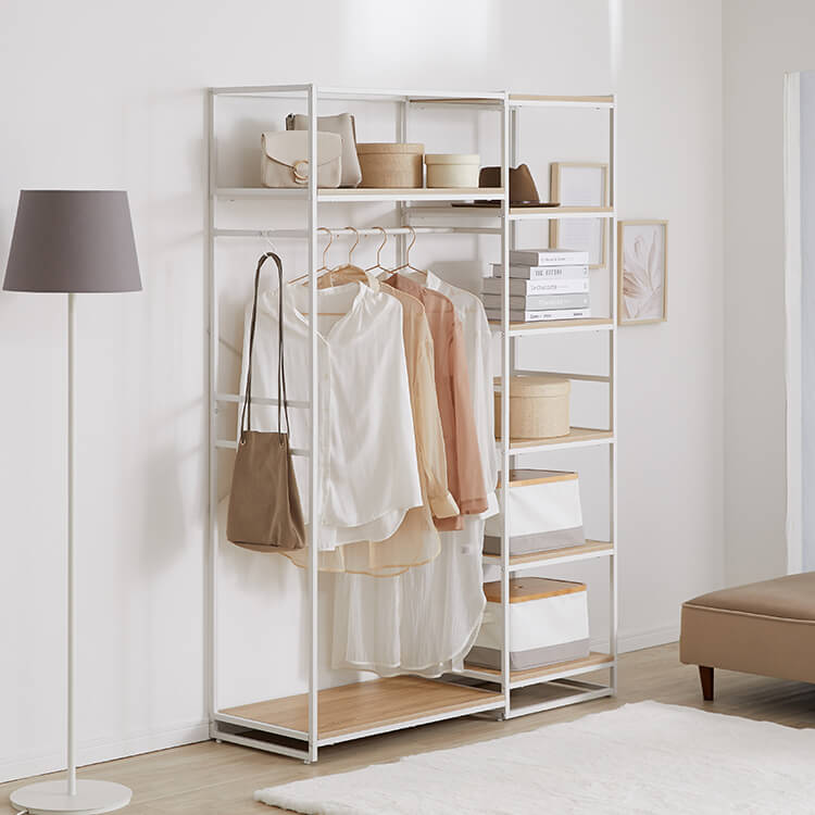 ハンガーラック 棚付きの大容量収納 [幅117] | 【公式】LOWYA(ロウヤ