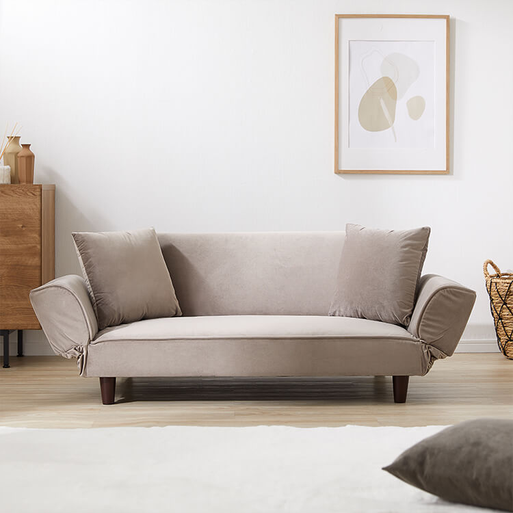 ベルベット調 2人掛けコンパクトソファ[幅143] | 【公式】LOWYA(ロウヤ