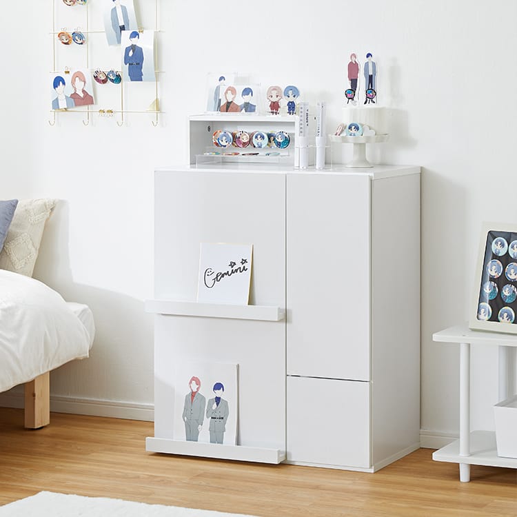 OSHITERU(オシテル) 推し活収納 グッズ収納 漫画収納 大容量 木製 [幅