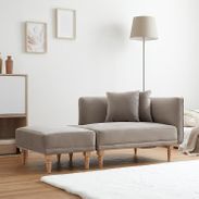 コンパクトサイズが魅力！2人掛けカウチソファ ファブリック仕様