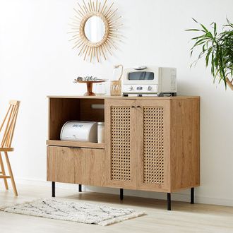 ラタン調キッチンカウンター[幅120] | 【公式】LOWYA(ロウヤ) 家具