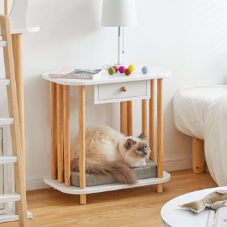 LOWNYA 猫ベッド＆クッションセット ペット用 サイドテーブル | 【公式
