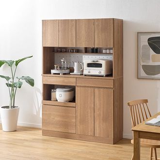 木目調食器棚 キッチンボード [幅120] | 【公式】LOWYA(ロウヤ) 家具