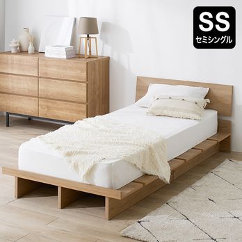幅100][セミシングル] ベッドフレーム 単品orマットレスセット ロー