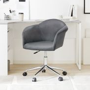 ベルベット調オフィスチェア(幅66.5cm) デスクチェア パソコンチェア