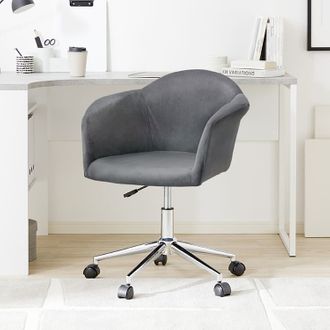 ベルベット調オフィスチェア(幅66.5cm) デスクチェア パソコンチェア