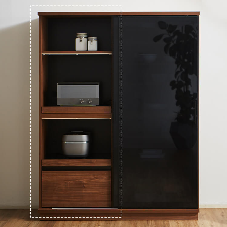 6/30廃棄予定 値下げしました】lowya 食器棚 ガラス扉付き 6/30廃棄