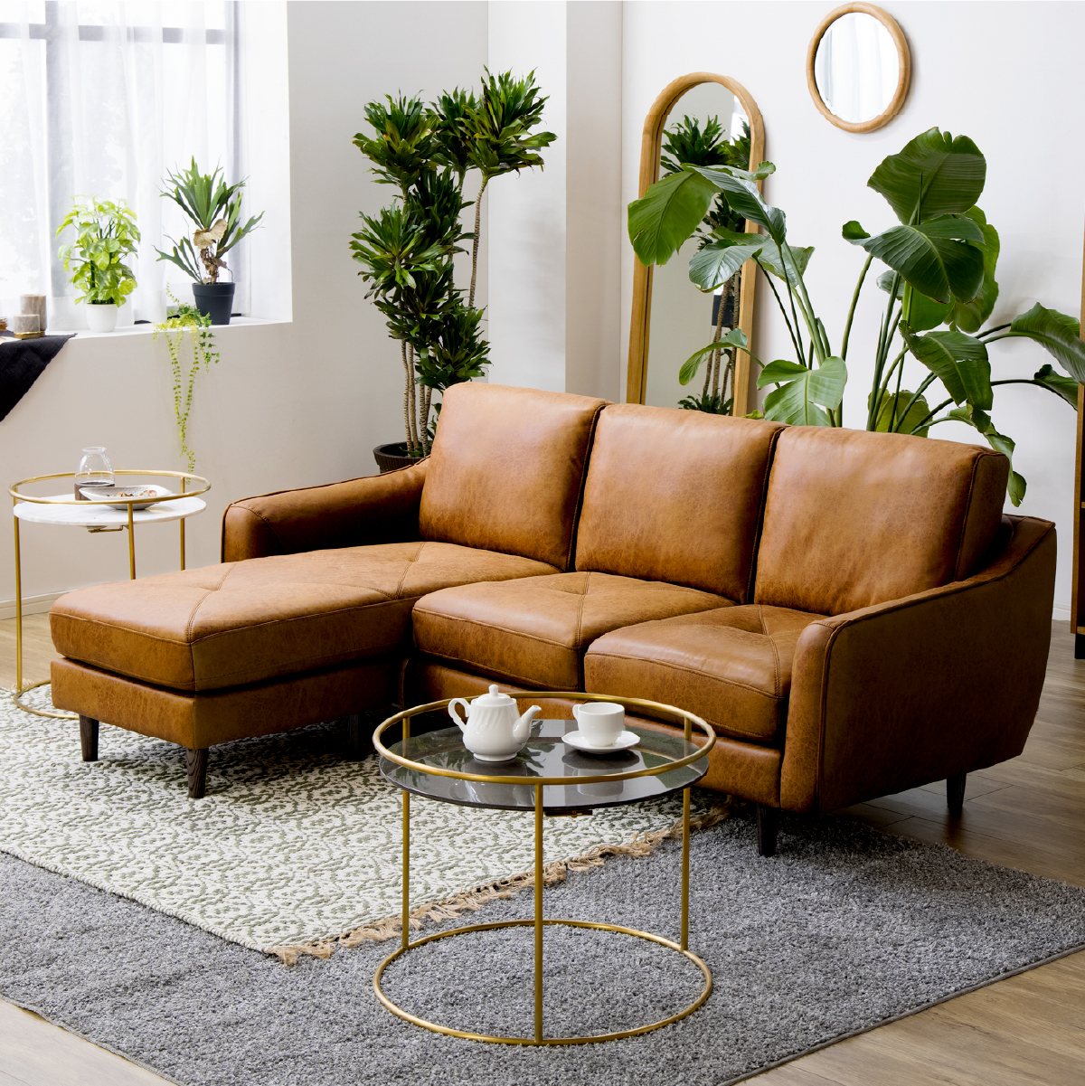 カローレ カウチソファ 幅202cm ｜RELAX FORM®（リラックスフォーム