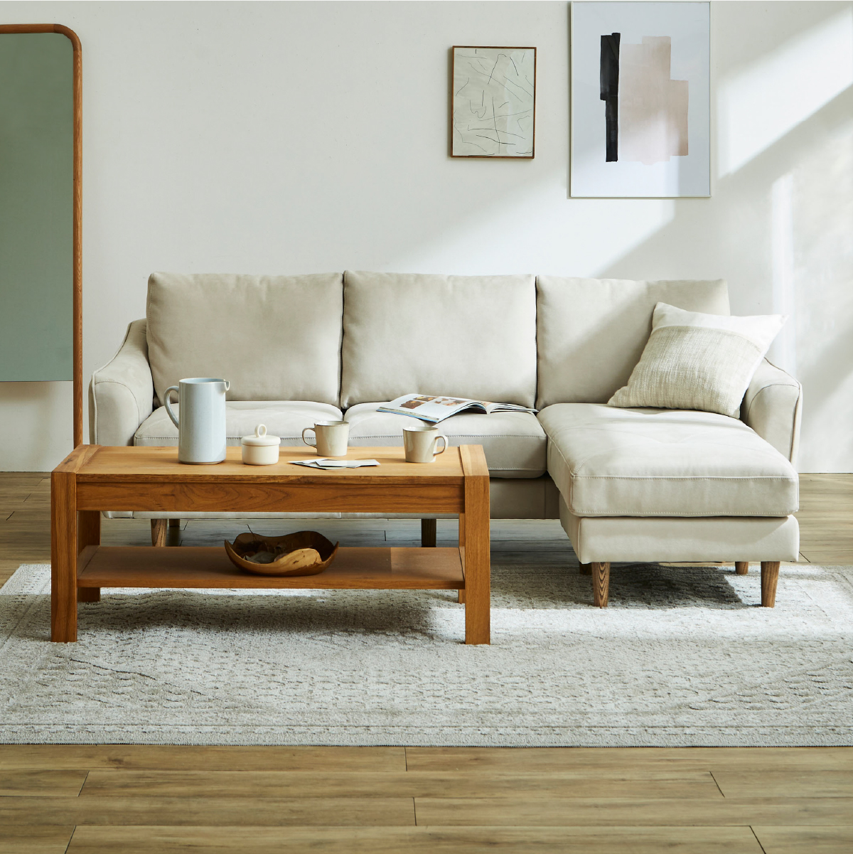 カローレ カウチソファ 幅202cm ｜RELAX FORM®（リラックスフォーム