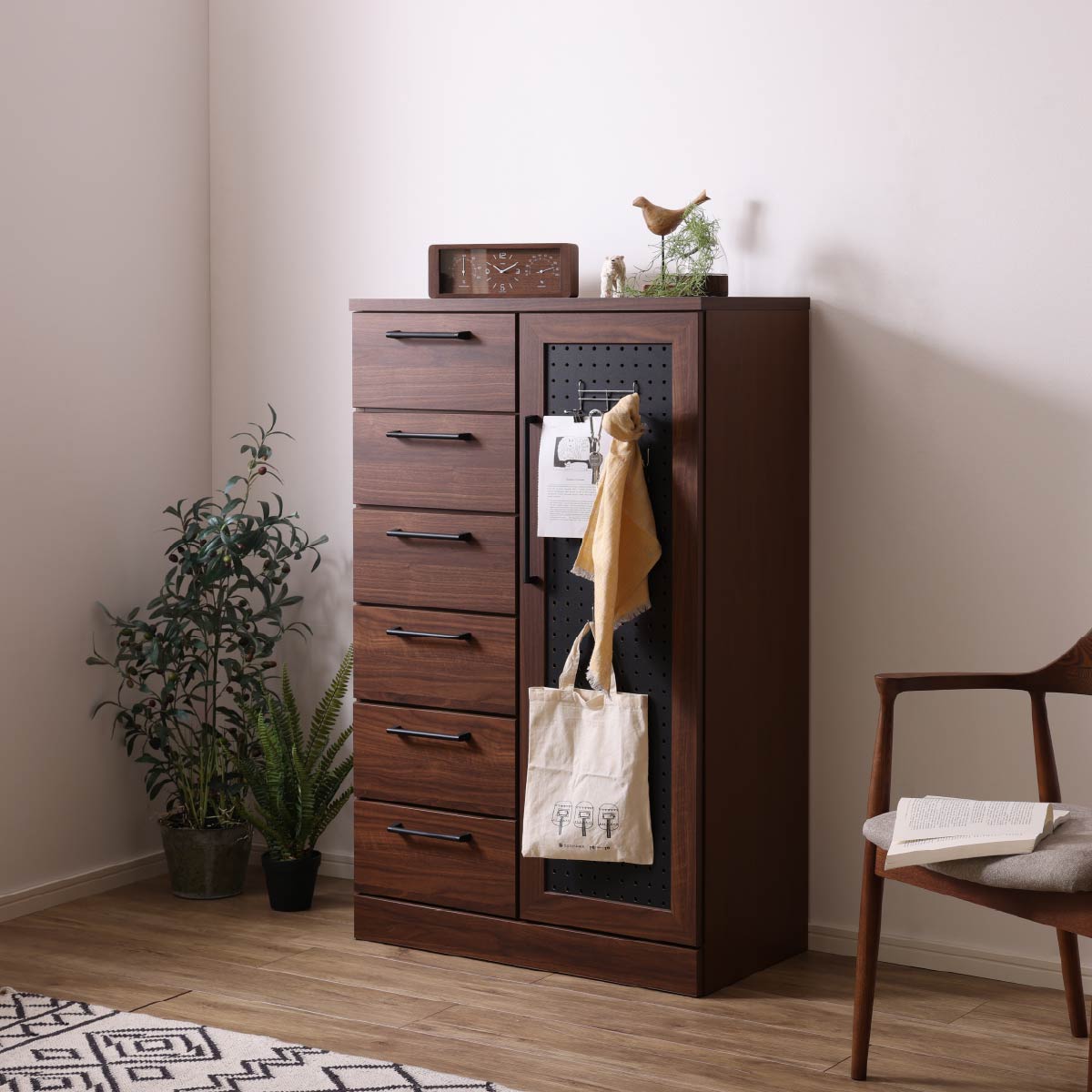 120Lキャビネット ﾌｧｰｽﾄ (OAK/WH) ｜家具・インテリア通販の関家具【公式】