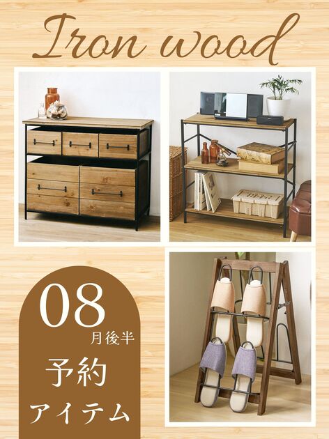 WEB限定商品》アイアンウッド5ドロワーマルチラック | salut!(サリュ