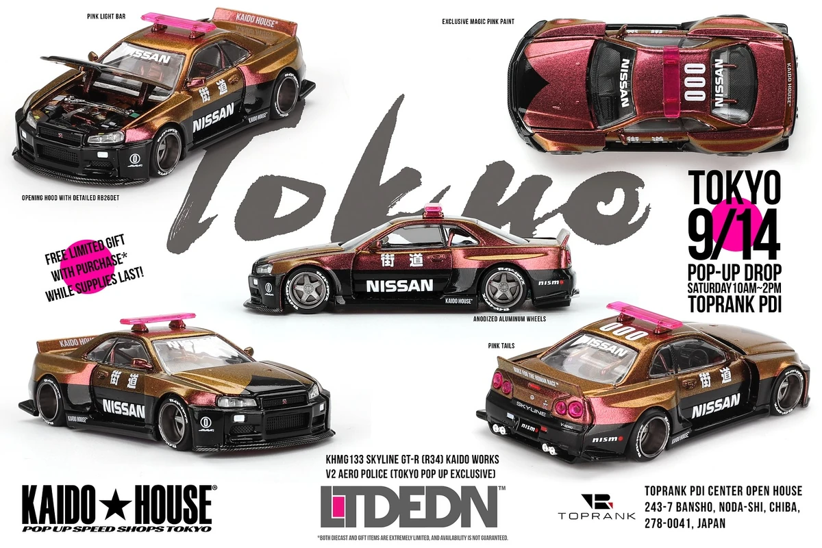 Nissan Skyline GT-R (R34) Kaido Works V2 Aero Police (Tokyo Pop Up