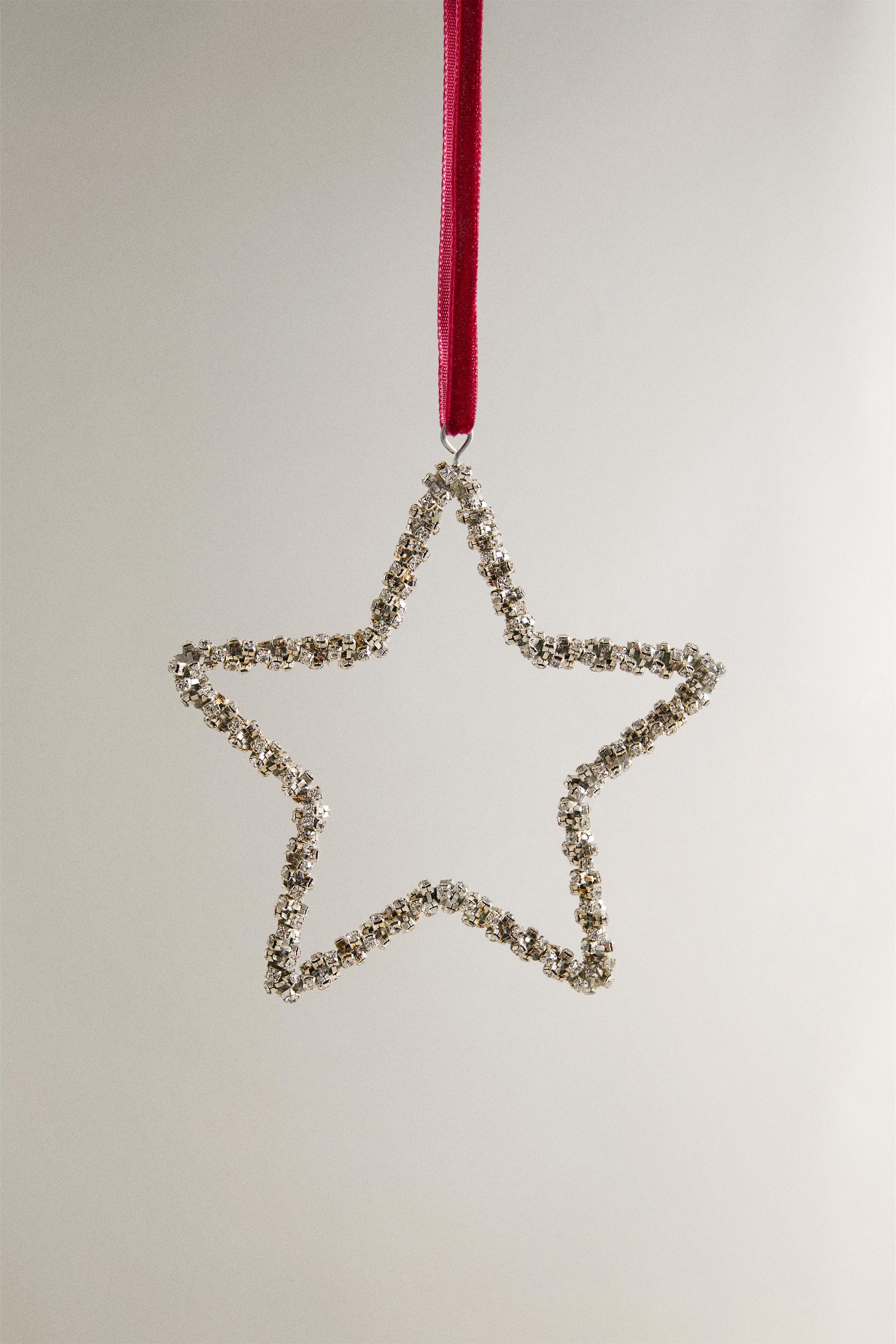 TEXTURED CHRISTMAS STAR TREE DECORATION - Silver | ZARA United States