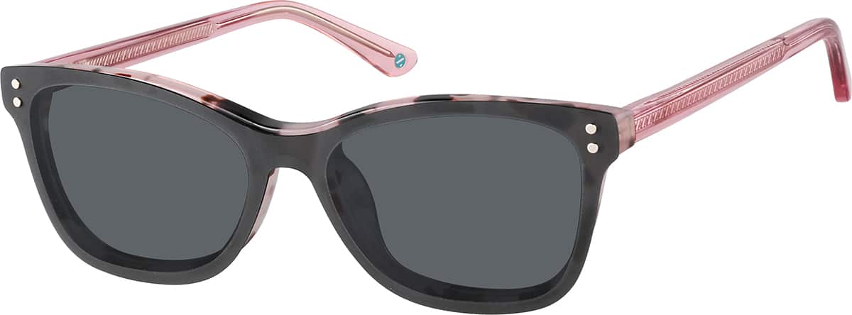 Pink Rectangle Magnetic Snap-On Set #503819 | Zenni Optical