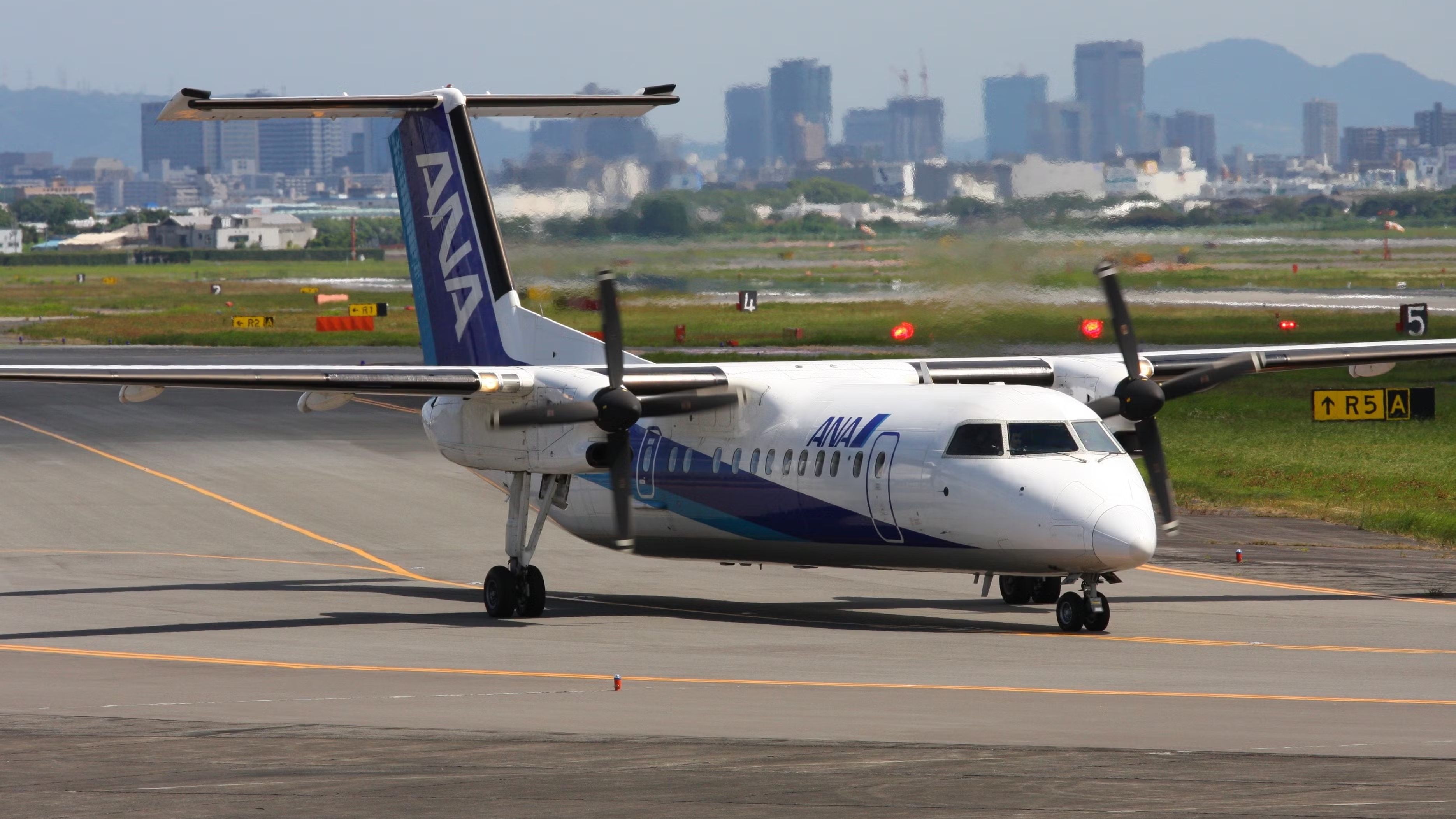 ANA Dash 8-400 Grounded After Hitting Jet Bridge At Fukushima Airport