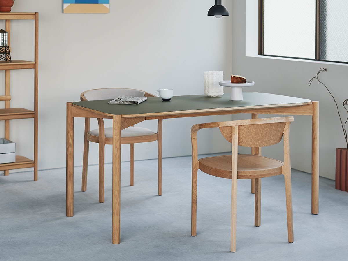 KARIMOKU NEW STANDARD CASTOR TABLE LINOLEUM 150 / カリモクニュー