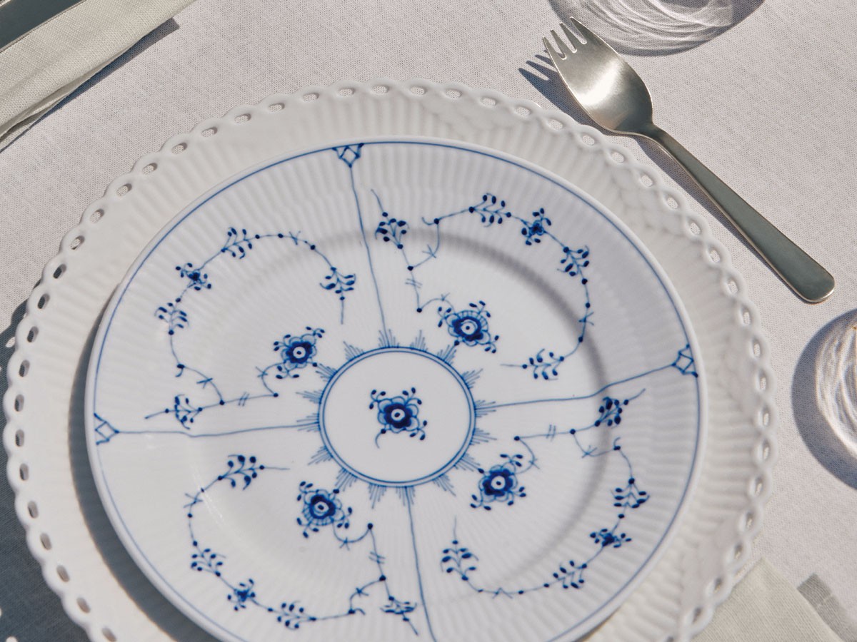 Royal Copenhagen White Fluted Full Lace Plate 27 / ロイヤル