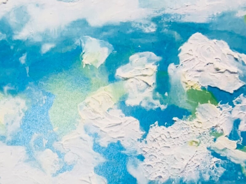 絵画】青空の中の雲