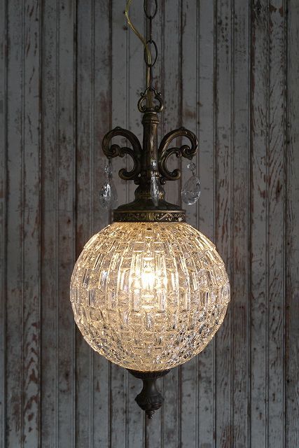 アンティーク クリアガラス 吊り下げランプ - STAGE ANTIQUE