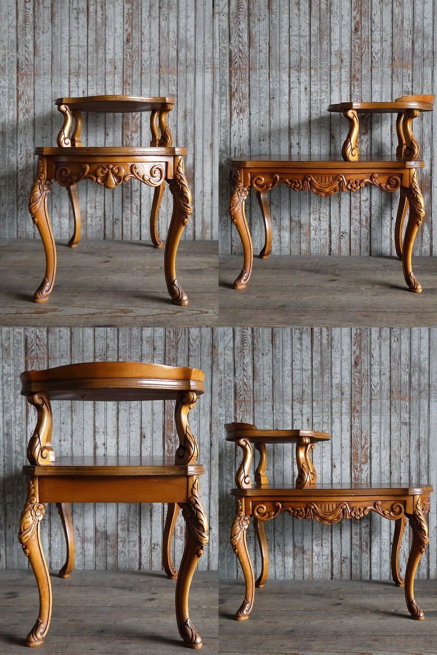 アンティーク 2段サイドテーブル - STAGE ANTIQUE