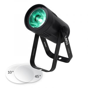 American DJ Saber Spot RGBW LED Pinspot with Lens Kit | Stage Depot