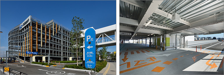 施工事例｜認定6層7段トップメーカー 自走式立体駐車場｜綿半