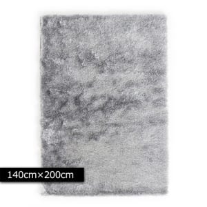 ラグ&マット イトガ ラメ入りシャギーラグ フランセル シルバー 140